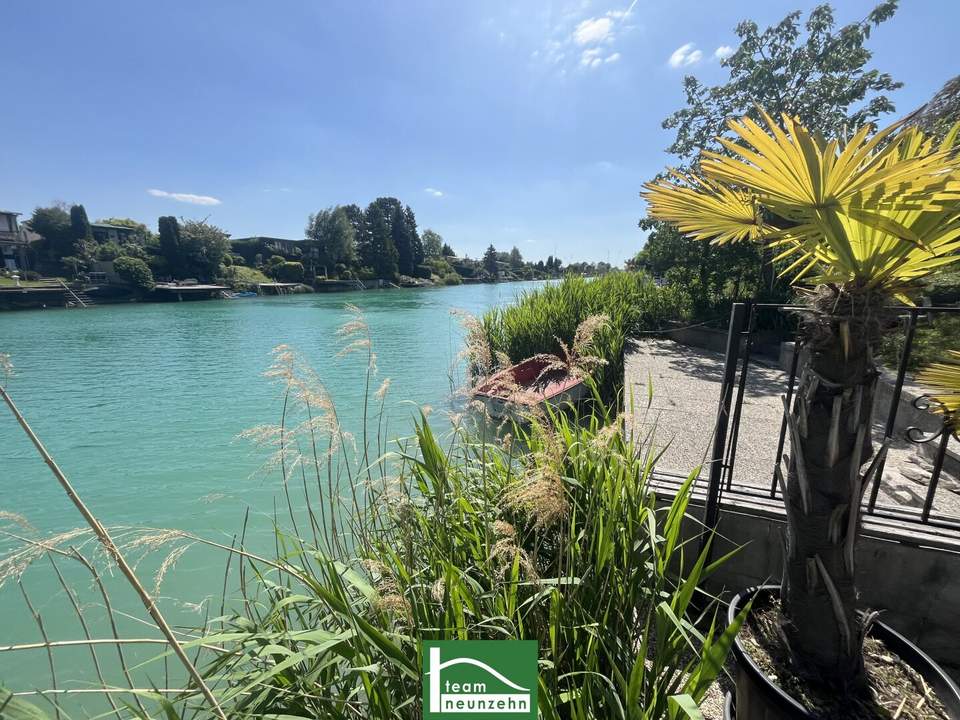 WOHNEN AM WASSER! Bungalow mit Blick ins Grüne und direktem Badezugang! Erholung pur! Voll möbliert!