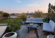 *NEUWERTIGE* vollmöblierte Dachgeschoss-OASE | über 100 m² Dach- & Gartenterrasse + Balkon | absolute Innenhof-Ruhelage - nahe Alte Donau