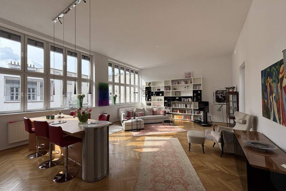 UNBEFRISTET! Stylische, absolut tolle DG-Wohnung mit ca. 43 m² grosser O/W-Terrasse ab Juni 26! 1040!, Wohnung-miete, 2.796,18,€, 1040 Wien 4., Wieden