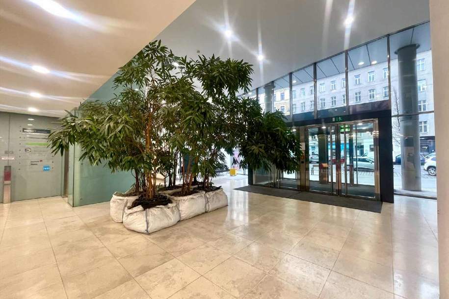 Exklusives Arbeiten an der Südachse Wiens – Hochmodernes Büro im Business Center Wieden zu mieten, Gewerbeobjekt-miete, 12.879,76,€, 1050 Wien 5., Margareten