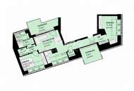 2 Terrassen im Dachgeschoß - Moderne 3-Zimmer-Wohnung provisionsfrei