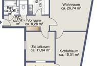 Attraktive 3-Zimmer-Wohnung mit südseitiger Loggia