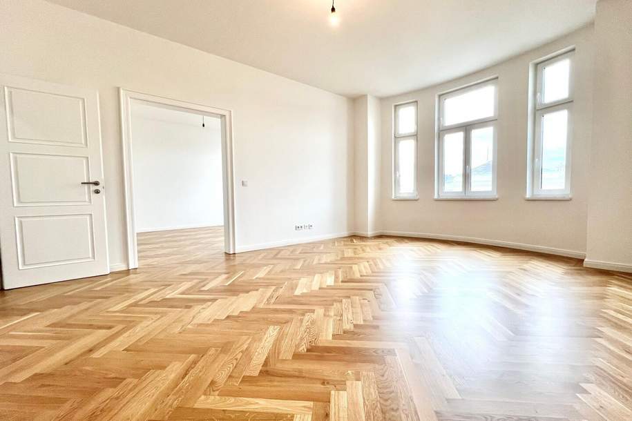 SANIERTE ALTBAUPERLE MIT BALKON I Belvedere &amp; Schweizergarten Nähe I Barrierefreier Zugang mit Lift I Fischgrätparkett &amp; Fußbodenheizung I perfekte öffentliche Anbindung, Wohnung-kauf, 849.000,€, 1030 Wien 3., Landstraße
