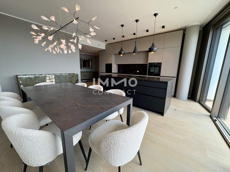 TOP-möbliertes Apartment mit Rundumblick &amp; Goodies (Gym, Pool, Spa, Lounges, Doorman): Neubau-Erstbezug Neue Donau